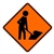 Traffic Signs - 48" Mesh Roll-Up w/ribs "Men Working" Symbol Sign SM4848MSOC