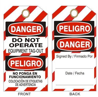DO NOT OPERATE... Tagboard Danger Tag 6x3 25 Pack