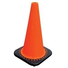 Safety 18" Orange PVC Traffic Cone With Black Base