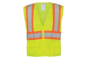 Ironwear - Class 2 Safety Vest  Lime - Zipper / 6 Pockets