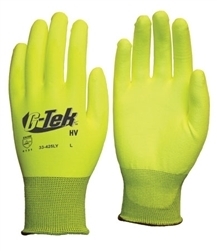 PIP - G-Tek® HV hi-vis yellow urethane coated palm & fingers