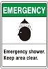 EMERGENCY SHOWER... Emergency Sign 10x14