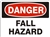 Fall Hazard Danger Sign 10x14