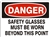 SAFETY  GLASSES MUST BE WORN... Danger Sign 10x14