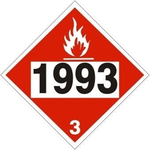 DOT FLAME PICTO 1993... DOT Placards 10 3/4in