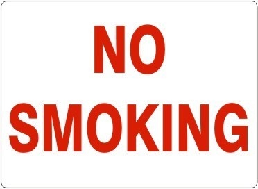 NO SMOKING Sign 10x14