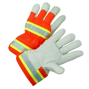 West Chester High-Visibility Grain Cowhide Leather Palm Gloves
