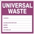UNIVERSAL WASTE... Shipping Label 6x6 10 Pack