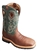Twisted X, 12" Western Pull On, Distressed Saddle / Green, Waterproof, Steel Toe, MLCSW01