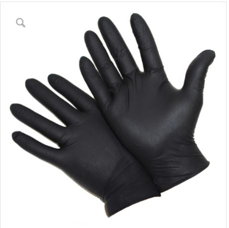 Black Nitrile Powder Free Industrial Gloves