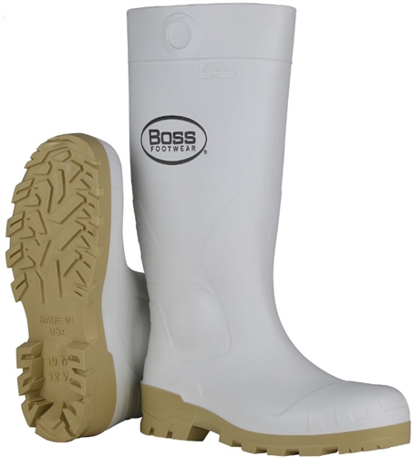 Rubber Boots, Over the Sock, Steel Toe, White, RBWST