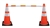 JBC - Retractable Cone Bar 6-10ft Orange-White