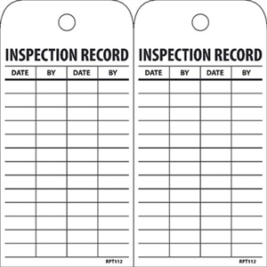 Inspection Record Tag