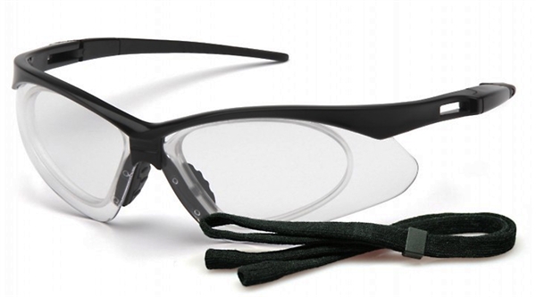 Pyramex - PMXTREME® Rx Safety Glasses Clear with Rx Insert Lens Black Frame