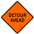 Traffic Signs - 48" Mesh Roll-Upw/ribs "Detour Ahead" Sign SM4848DOC