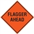 Bone Safety Signs - 48" Mesh Roll-Up "FLAGGER AHEAD" Sign with Ribs