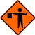 Bone Safety Signs - 48" Mesh Roll-Up "FLAGGER AHEAD" Symbol Sign with Ribs