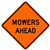 Bone Safety Signs - 48" Mesh Roll-Up "Mowers Ahead" Sign with Ribs