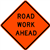 Bone Safety Signs - 48" Mesh Roll-Up "Road Work Ahead" Sign with Ribs