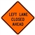 Bone Safety Signs - 48" Mesh Roll-Up "Left Lane Closed Ahead" Sign with Ribs