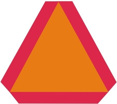 SLOW MOVING VEHICLE SIGN HIGH REF 14x16