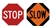 STOP/SLOW 24" Traffic Sign, Hi VIZ Reflective w/Telescopic Pole, STOP-AL-2484HI