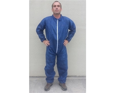 Sunrise - Blue Polypropylene Coveralls with Zipper Front