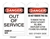 OUT OF SERVICE Tagboard Danger Tag 6x3 25 Pack