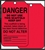 Scaffold Status Safety Tag: Danger-
